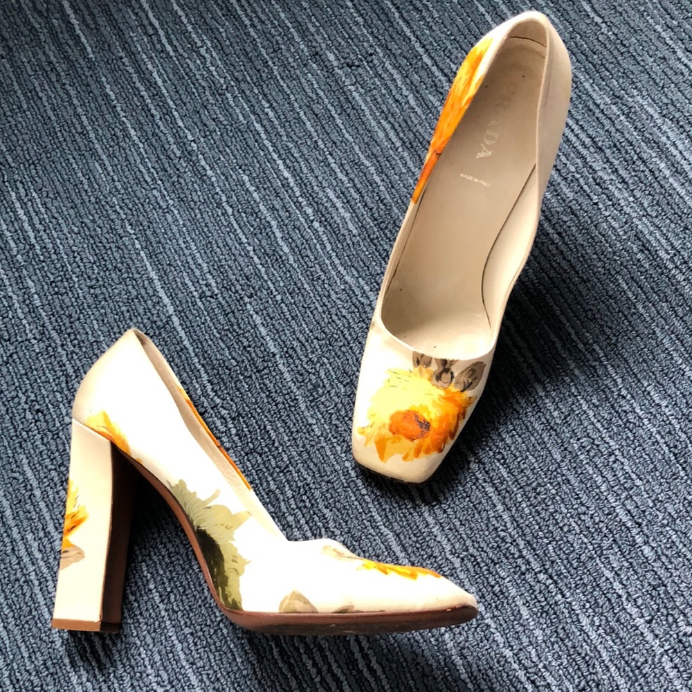 Prada floral pumps